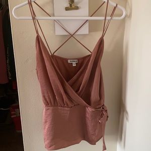 Express Pink Strappy Tank Top Size Medium